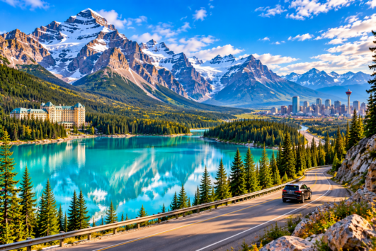 Calgary to Banff tour featuring Lake Louise and Canadian Rockies scenery