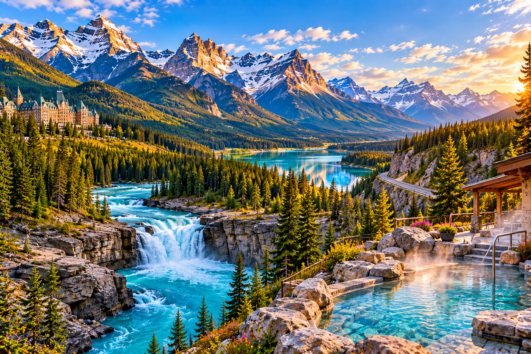 Banff Kootenay tour featuring Canadian Rockies scenery and Radium Hot Springs