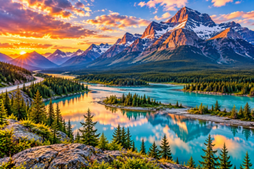 Edmonton to Jasper tour featuring mountain lakes and Canadian Rockies scenery