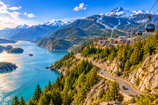 Vancouver to Whistler tour featuring the Sea to Sky route and British Columbia mountain scenery