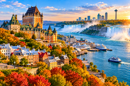 Eastern Canada tours featuring Toronto, Niagara Falls and Québec City