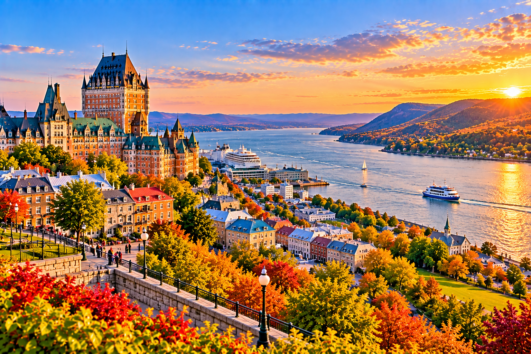 Quebec City Charlevoix tour featuring St Lawrence and Quebec scenery