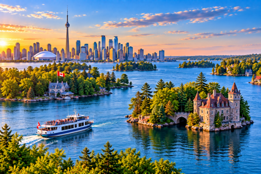 Thousand Islands tour from Toronto featuring Ontario waterfront and island scenery