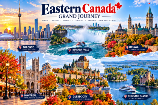 Eastern Canada vacation package featuring Ontario and Quebec highlights
