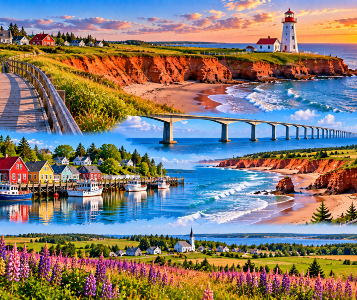 Prince Edward Island tour featuring red coastlines and scenic PEI countryside