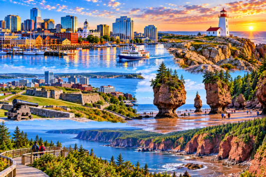 Bay of Fundy tour from Halifax featuring dramatic Atlantic coastal scenery
