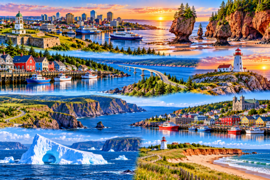 Atlantic Canada vacation package featuring Nova Scotia PEI and New Brunswick