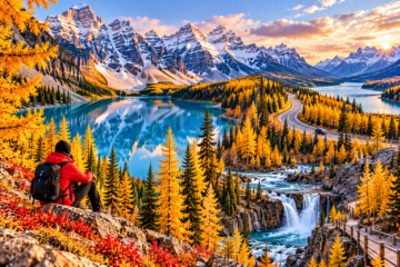 Banff fall colours tour featuring autumn scenery in the Canadian Rockies