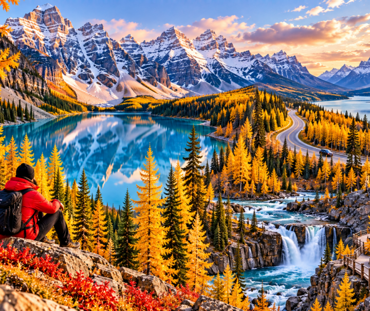 Banff fall colours tour featuring autumn scenery in the Canadian Rockies